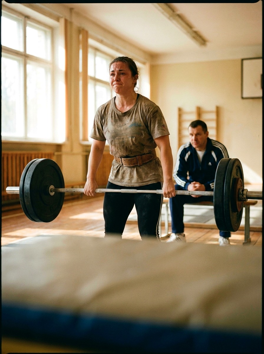 Coach et athlète en mouvement